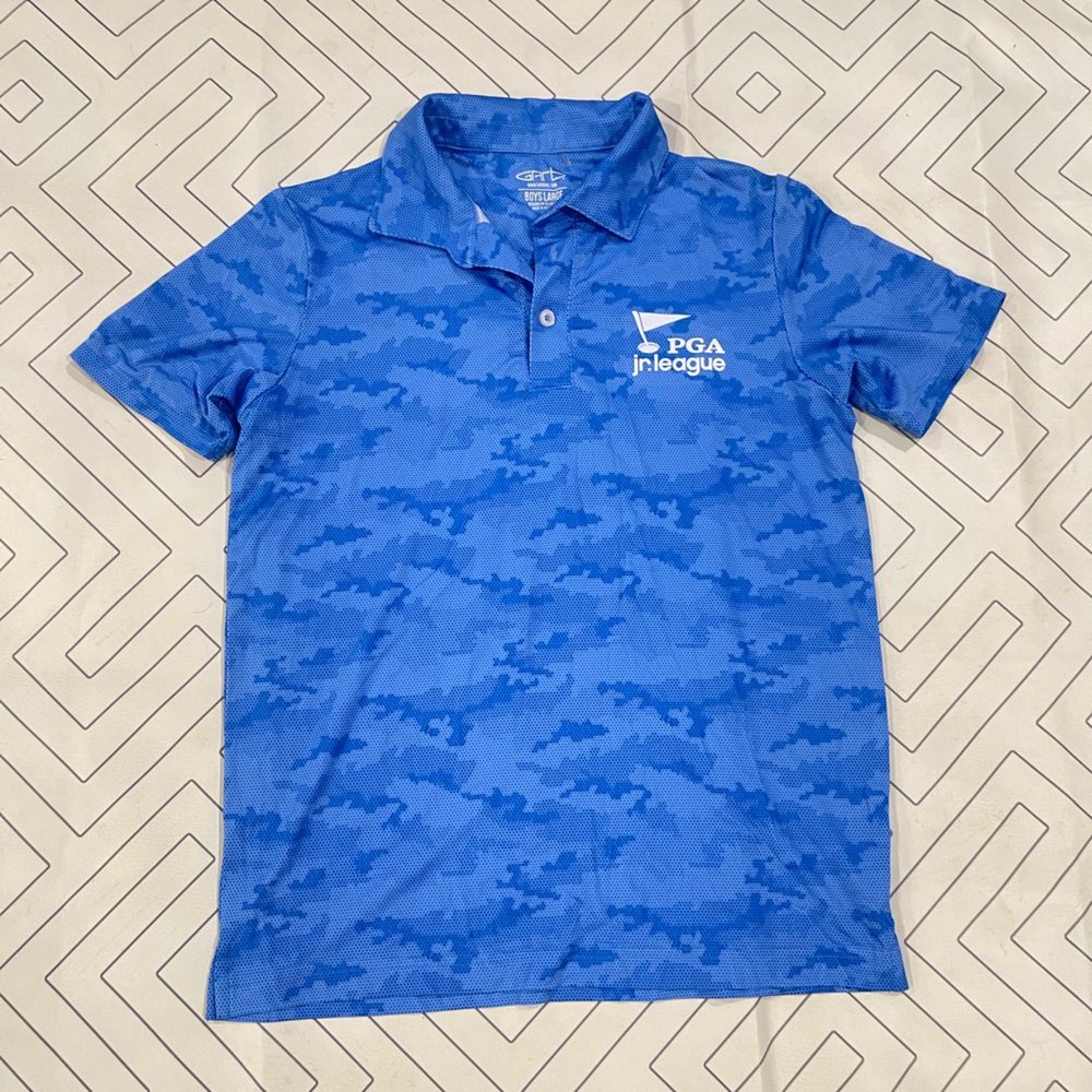 Garb Blue Camo PGA Jr. League Polo
